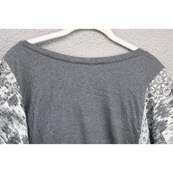 Pure Jill Elements Dolman Sleeve Embroidered Mixed Media Top-Size 2X-BOHO - Picture 5 of 9